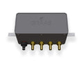 GRAAS iRigator controller angled front view showing GRAAS branding, 4-zone brass valve outlets and water inlet