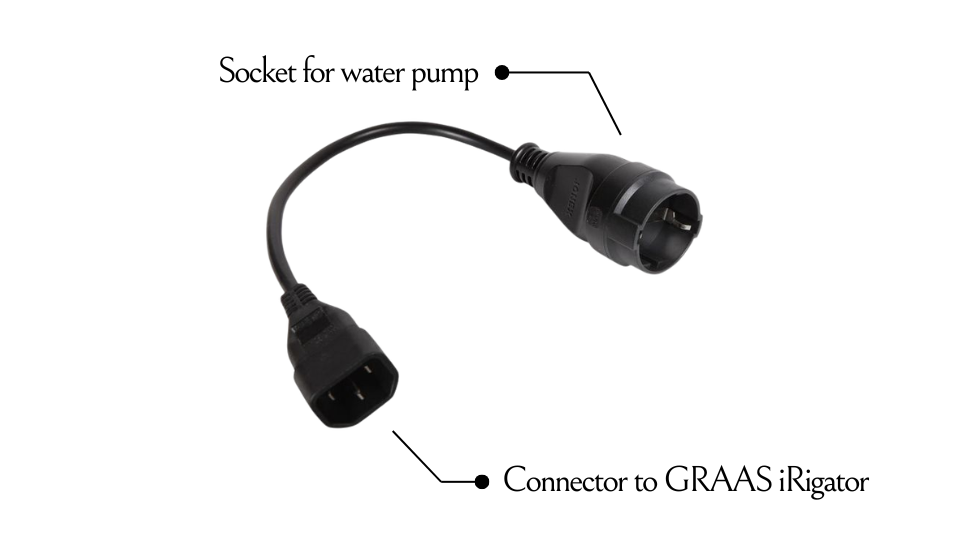 GRAAS iRigator water pump connector – external pump activation for greenhouse irrigation systems